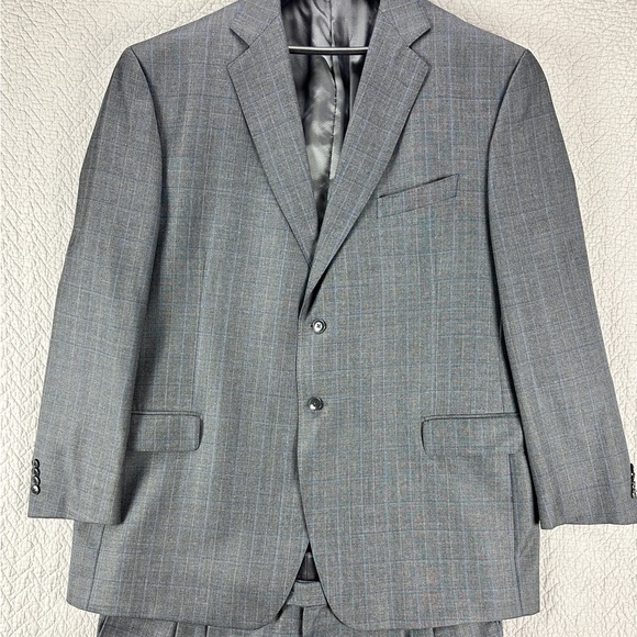 LUBIAM Other - Men's Italian Gray Suit 52L Classic Style 2-Button 2-Piece LUBIAM Wool Suit